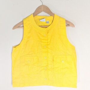 Tidewater Yellow Vest/Tank; Vintage NWT 90s Cotton Utility Gorpcore